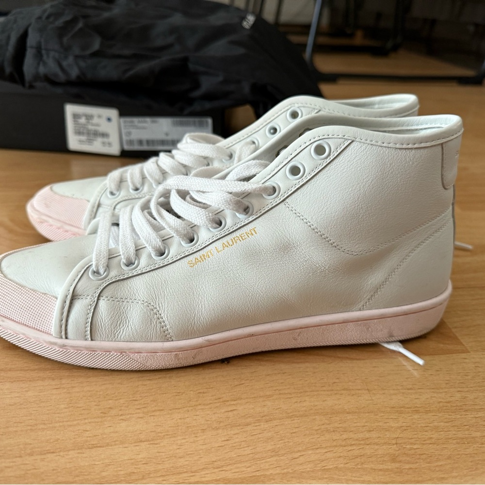Saint Laurent Joyce White High-Top Sneakers NEW